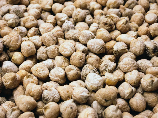 Pile of dried chickpeas