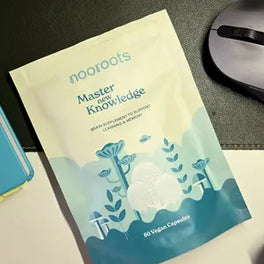 Learning & Memory pouch next to a computer mouse