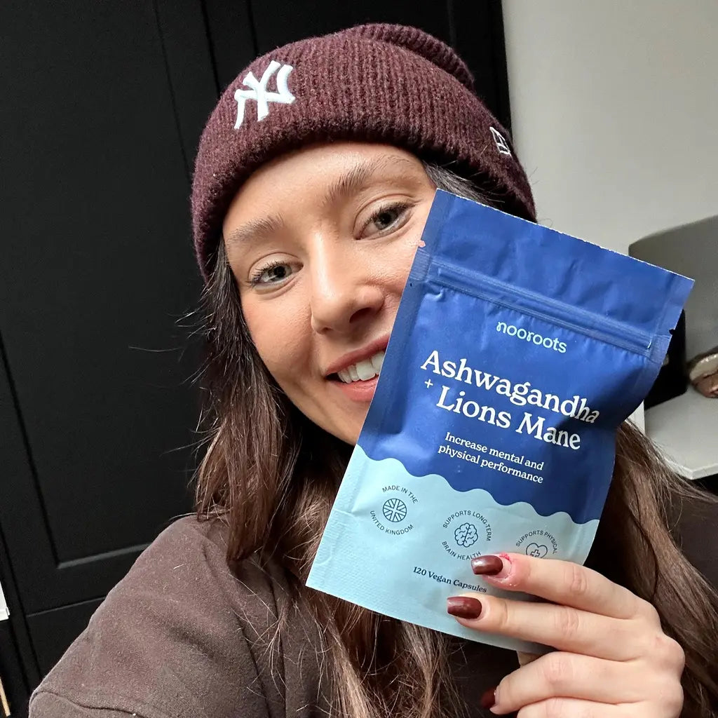 Nooroots supplement bottle and clean ingredient label