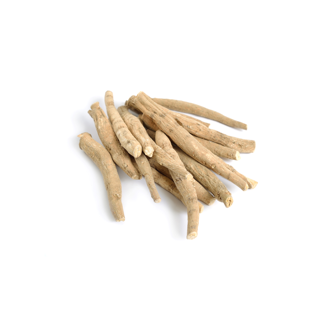 Ashwagandha root, an adaptogen used to reduce stress and improve focus in Nooroots supplements